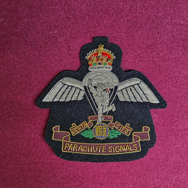216 Para Signal Squadron (CIIIR) Hand Embroidered Wire Bullion Blazer Badge