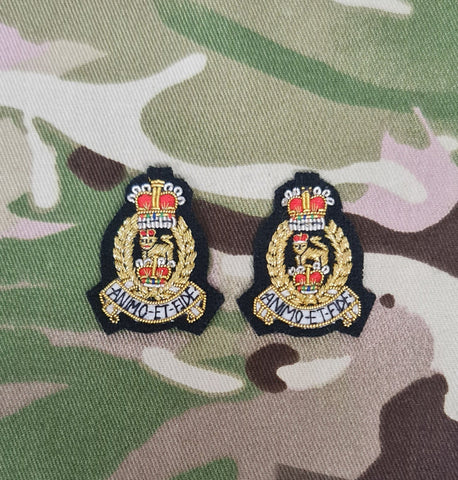 AGC SPS Wire Bullion Embroidered Mess Dress Collar Badges