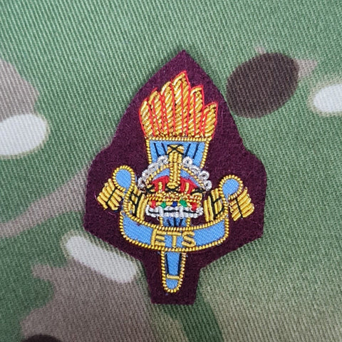 Education Training Services / AGC ETS (Maroon) Officers Bullion stitched Beret Badge (CIIIR)