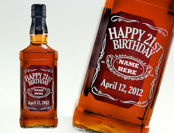 Engraved Happy Birthday Bottle Of Jack Daniels 70cl design