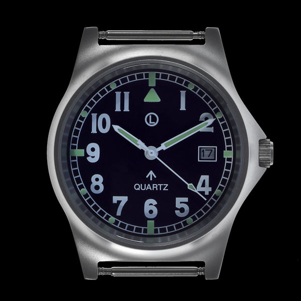 MWC G10 LM Stainless Steel Military Watch on a Grey NATO Strap (Sterile Dial and Plain Caseback For Personalisation)