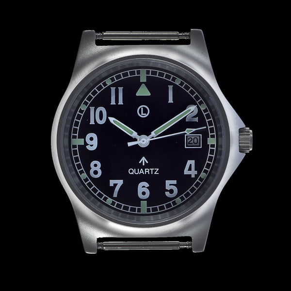MWC G10 LM Stainless Steel Military Watch on a Grey NATO Strap (Sterile Dial and Plain Caseback For Personalisation)