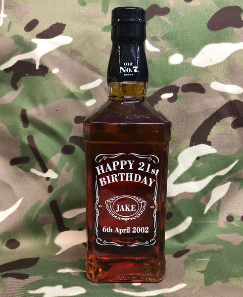 Engraved Happy Birthday Bottle Of Jack Daniels 70cl design
