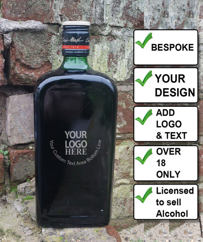 Engraved Bottle Of Jagermeister 70cl liqueur -  your design /upload your artwork