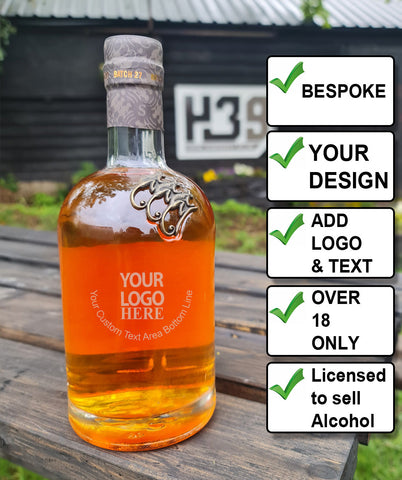Engraved Bottle of Monkey Shoulder Blended Malt Scotch Whisky 70cl -  your design /upload your artwork