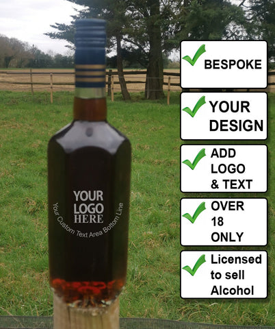 Engraved Bottle of Lambs Navy Rum 70cl design - Design your own / Upload your artwork