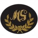 Machine Gunner Gold On Black Badge Wire Bullion Embroidered Badge