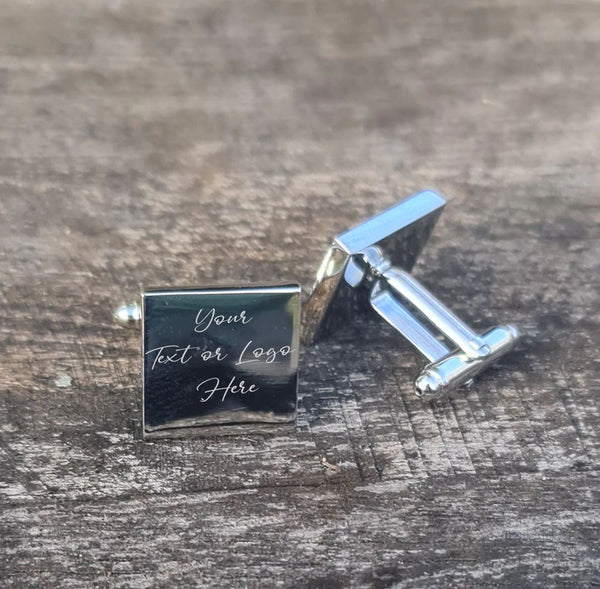Engraved Regimental, Cuff Links (Square) - tell us your design