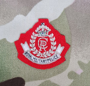 Royal Military Police / AGC RMP Red Officers Bullion stitched Beret Badge (CIIIR)