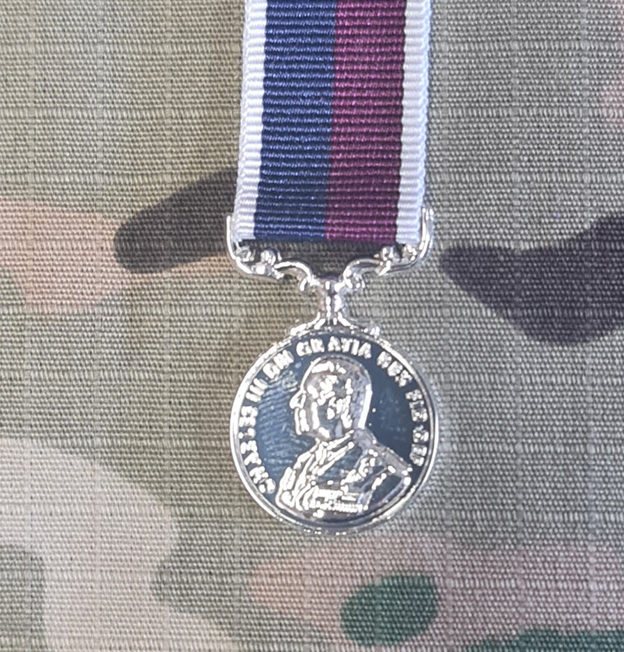 Miniature RAF Royal Air Force Long Service and Good Conduct Medal  (RAF LSGC) (CIIR)