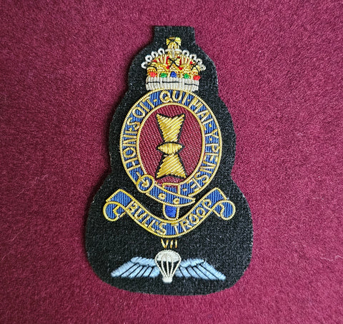 I Bty, 7 (Parachute) Royal Horse Artillery (RHA) Hand Embroidered Wire Bullion Blazer Badge (CR3)