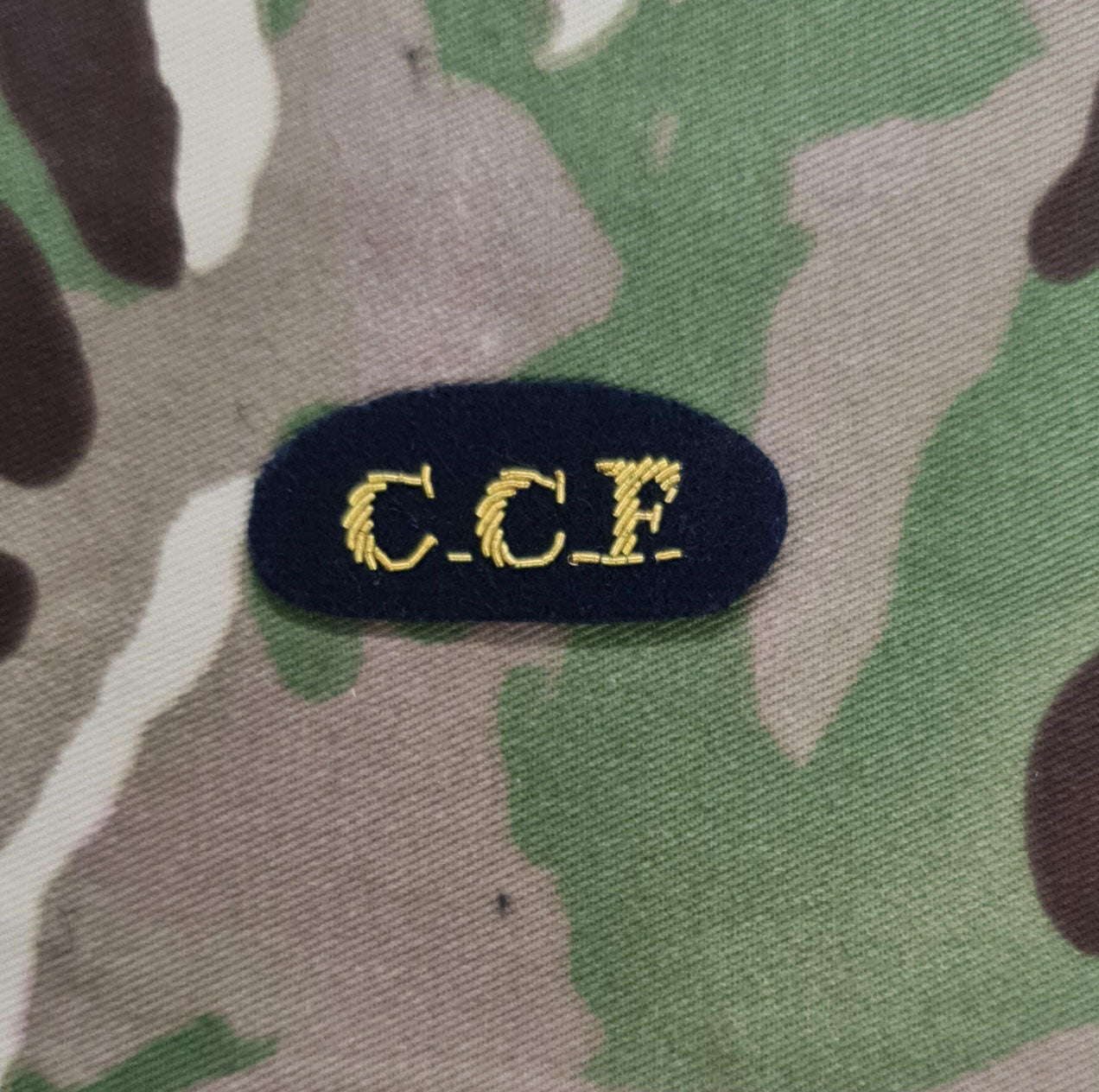 Combined Cadet Force (CCF) Titles Gold on Wire Bullion Embroidered Badge black Badge mess dress / no1 dress