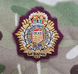 Royal Logistic Corps RLC Maroon Officers Bullion stitched Beret Badge (EIIR)