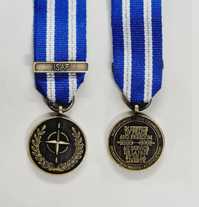 NATO Official Miniature Medal Nato (ISAF) International Security Assistance Force (Afghanistan)