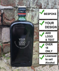 Engraved Bottle Of Jagermeister 70cl liqueur -  your design /upload your artwork