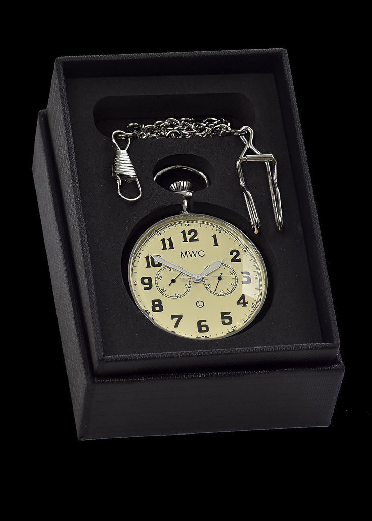 General Service Military Pocket Watch Hybrid Movement with Cream